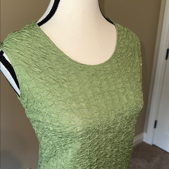 initiatives Tank Top Green Textured Sleeveless Shirt Blouse Women's Size S - Picture 2 of 8